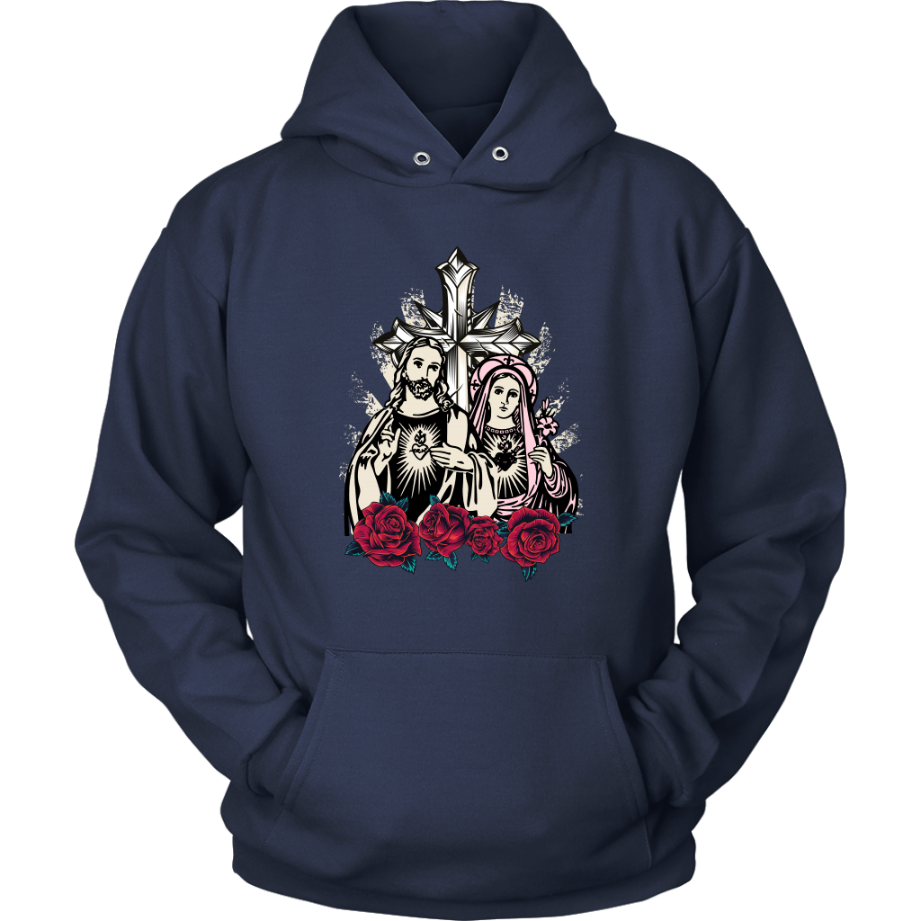 Sacred Heart of Jesus and Mary Hoodie UNISEX ameandfon